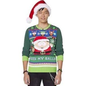 Spencer's South Park Light-Up Suck My ... Ugly Christmas Sweater Size M